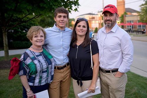 Students and parents pose for photos after the matriculation ceremony August 24, 2019 on the campus of Washington & Jefferson College.